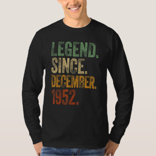Camiseta 70 Aniversário Nascer De Dezembro 70 Anos Legenda