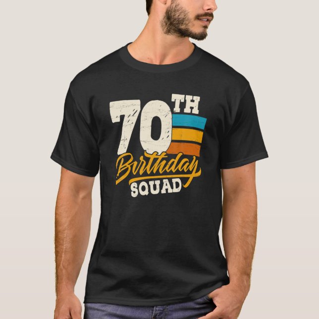 Camiseta 70 Aniversário Para Grupo Esquadrão - 70 Anos Vin (Frente)