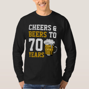 Camiseta 70 Aniversário Saúde e Cerveja aos 70 anos