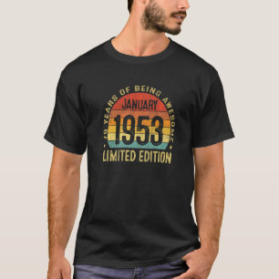 Camiseta 70 Anos De Idade Incrível Desde Janeiro De 1953 70
