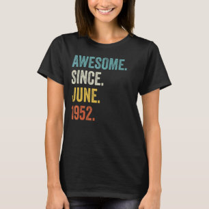 Camiseta 70 Anos De Idade Incrível Desde O Aniversário De 7