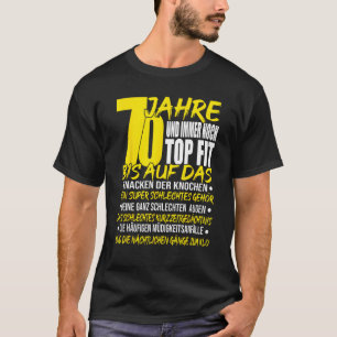 Camiseta 70 Anos E O Ajustado De Nascimento Do Homem Contin