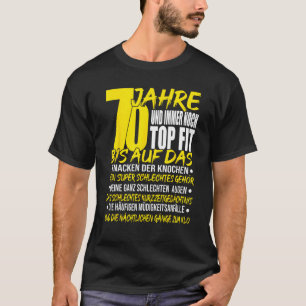 Camiseta 70 Anos E O Ajustado De Nascimento Do Homem Contin