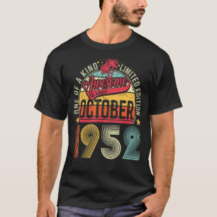 Camiseta 70 Anos Espetacular Outubro De 1952 70 Aniversário