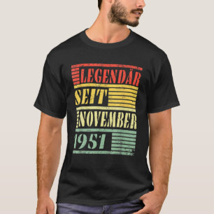 Camiseta 70 Anos Legendários Desde Novembro De 1951 70 Bir