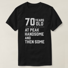 Camiseta 70 anos; no pico bonito e depois alguns