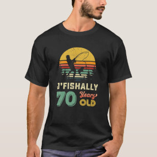 Camiseta 70 Anos Vovô, 70 de Peixes, Aniversário