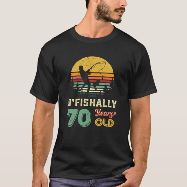 Camiseta 70 Anos Vovô, 70 de Peixes, Aniversário (Frente)