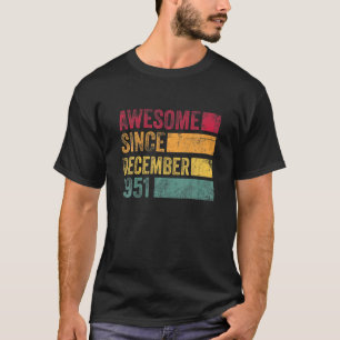 Camiseta 70 Birthday 70 Anos Vintage Dezembro 1951 M