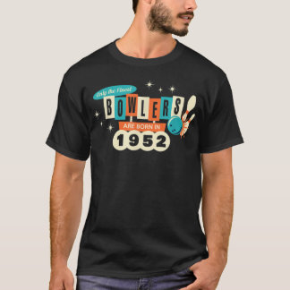 Camiseta 70 Birthday Bowler Funny Boliche 1952 Vintage Re