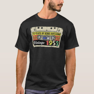 Camiseta 70 Birthday Cassette Fita 70 ano De Atenção