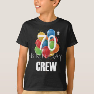 Camiseta 70 Birthday Crew 70 Party Crew Group Boy