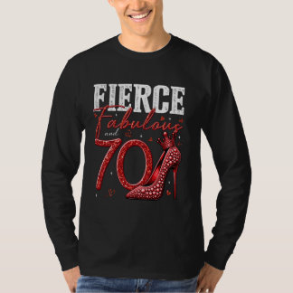 Camiseta 70 Birthday Fierce Fabuloso e presente de 70 anos