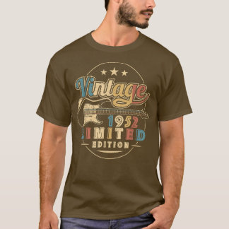 Camiseta 70 Birthday Oferece Violão Amantes 1952 Edição 70