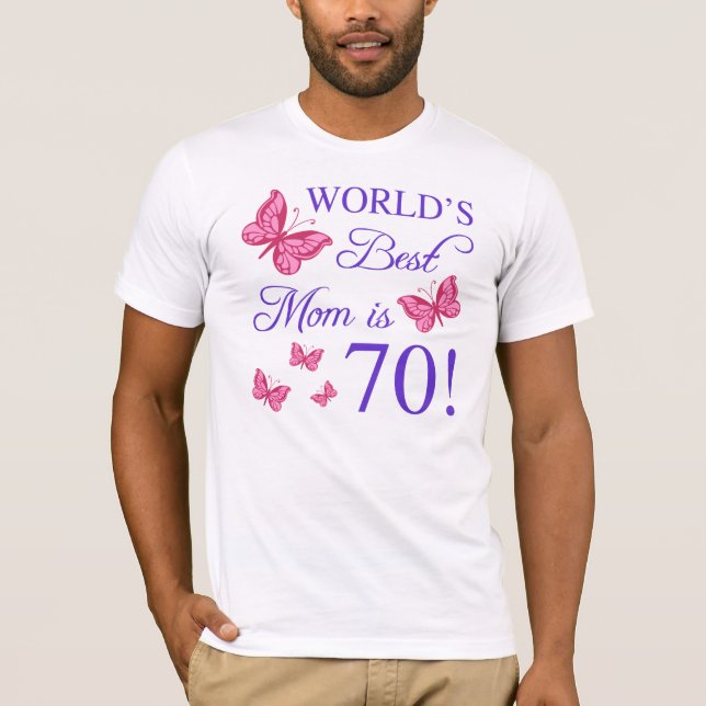 Camiseta 70 Birthday Para Mãe (Frente)