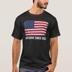 Camiseta 70 Birthday Vintage Incrível Desde 1952