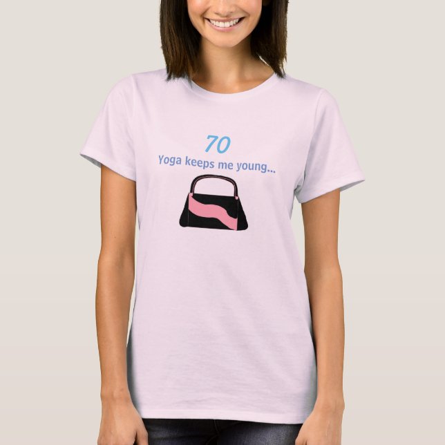 Camiseta 70 Birthday Yoga Say (Frente)