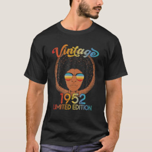 Camiseta 70 de 70 anos de idade Aniversário negro afro-ame