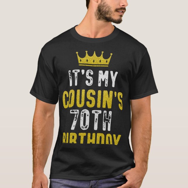 Camiseta 70 De Coroa Amarela Para Primo De Primo (Frente)