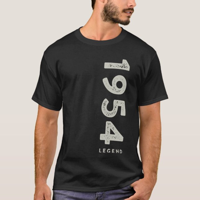 Camiseta 70 de Legenda Aniversário de 1954 para Homens, Vin (Frente)