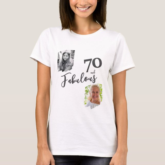 Camiseta 70 e Fabuloso 2 Foto-70 Aniversário (Frente)