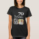 Camiseta 70 e Fabuloso 70 de Foto Glitter 2 no Aniversário (Frente)