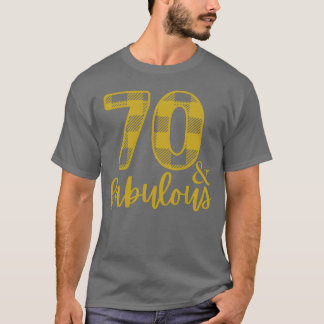 Camiseta 70 e fabuloso Aniversário de 70 anos Presente 70 F