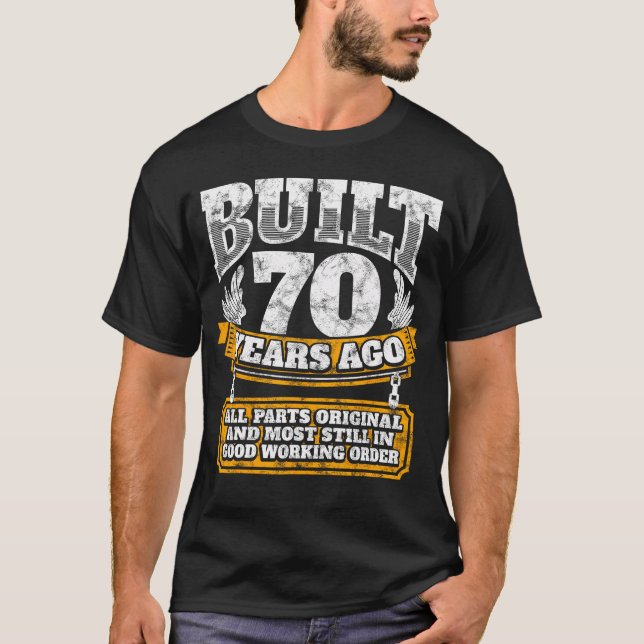 Camiseta 70 engraçado Aniversário B-Day Dizendo Piada De 70 (Frente)