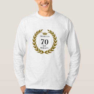 Camiseta 70 Então, que engraçado Laurel Wreath Crown 70 Ani