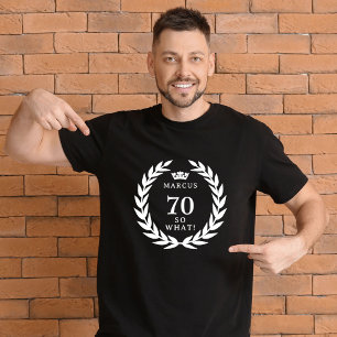 Camiseta 70 Então, que engraçado Laurel Wreath Crown 70 Ani