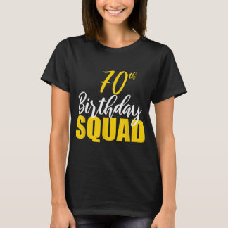 Camiseta 70 Happy Birthday Squad Party Bday Family Group