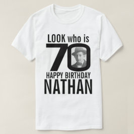 Camiseta 70 mono visual 70 foto personalizada e nome