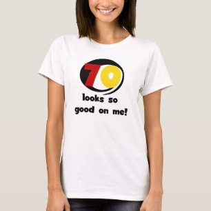Camiseta 70 olhares tão bons em mim t-shirt e presentes