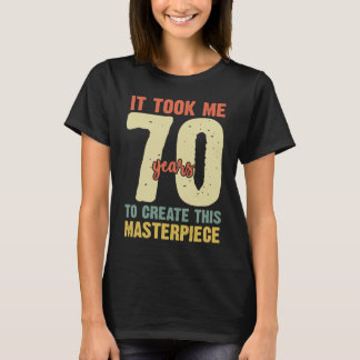 Camiseta 70 para homens de 70 anos