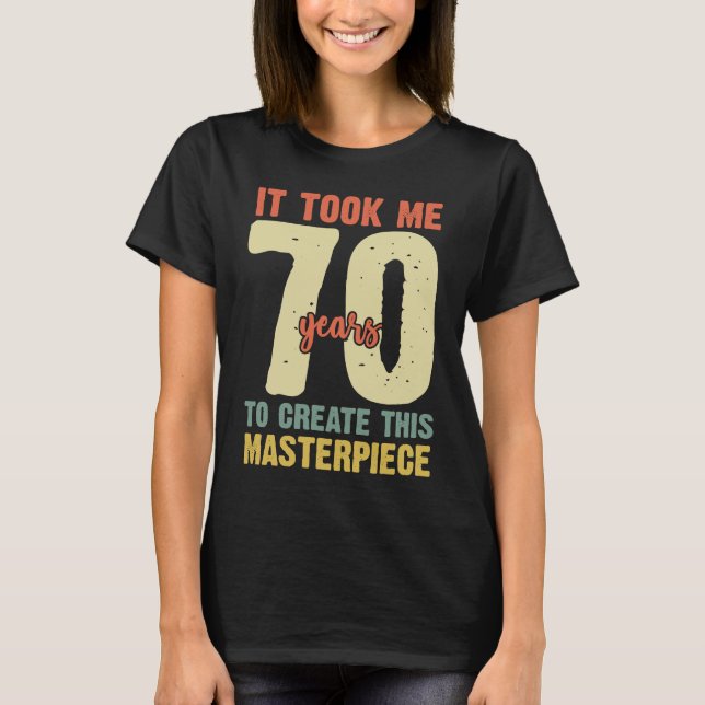 Camiseta 70 para homens de 70 anos (Frente)