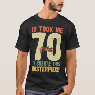 Camiseta 70 para homens de 70 anos