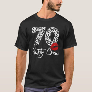 Camiseta 70 Party Crew Drinking Beer 70th Birthday Bday Fam
