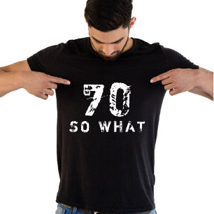 Camiseta 70 Que Engraçado Dizer 70 de Aniversário Homem N