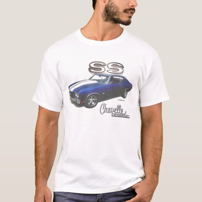 Camiseta '70 t-shirt do carro do músculo de CHEVELLE SS (Frente)