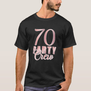 Camiseta 70 Tripulantes do Partido Aniversário Pink Bday G