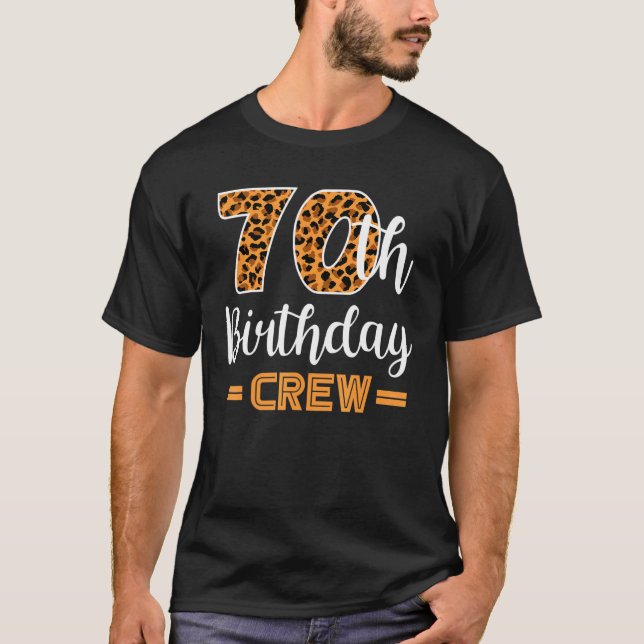 Camiseta 70 Years Old Birthday Leopard Print 70th Birthday  (Frente)