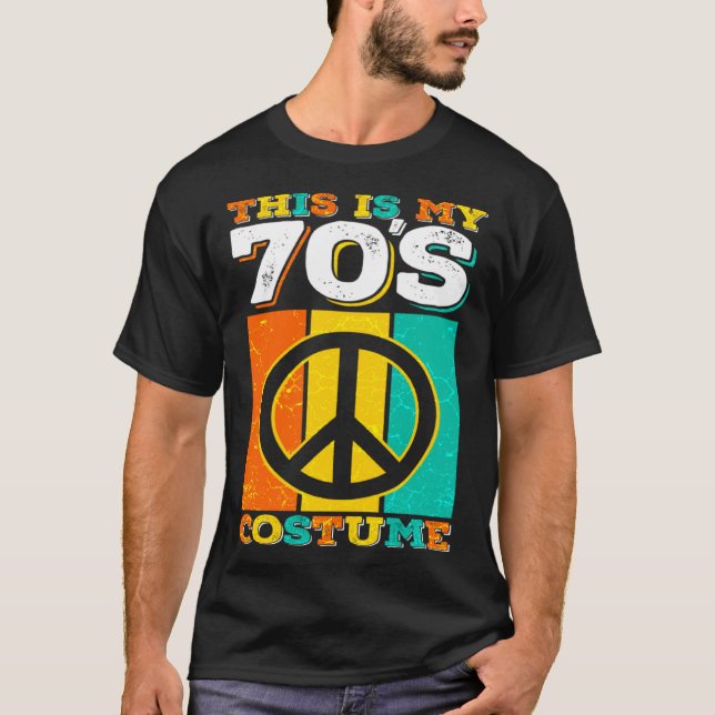 Camiseta 70s 1970s Seventies Music Disco Halloween Costume (Frente)