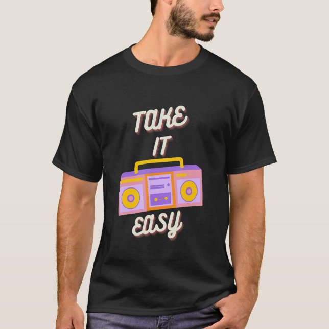 Camiseta 70s - Tome facilidade com a vinheta de retrorrefle (Frente)
