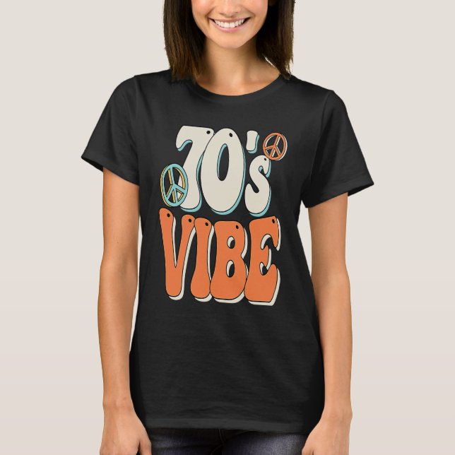 Camiseta 70s Vibe 70s Costume Groovy Peace Hippie 70's Them (Frente)