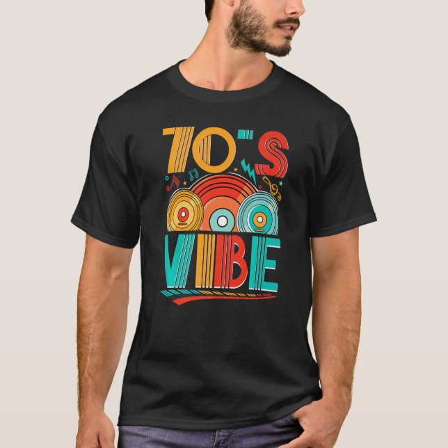 Camiseta 70s Vibe CD 70s Music 1970s Generation Sete (Frente)