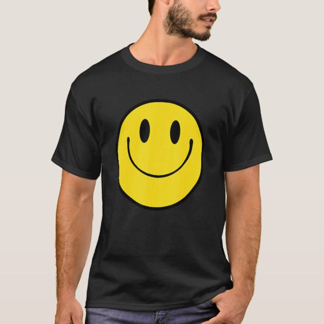 Camiseta 70s Yellow Smile Face  Cute Happy Peace Happy Face (Frente)