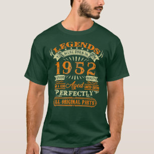 Camiseta 70th Birthday  Vintage Legend Born In 1952 70 Year
