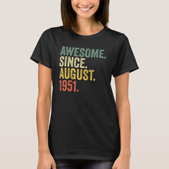 Camiseta 711ruas Aniversário Desde Agosto De 1951 71 Anos O (Frente)