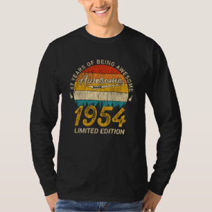 Camiseta 71 anos de idade 1954 Retro Incrível 71ruas Aniver