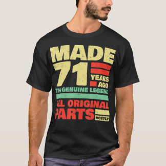 Camiseta 71 Anos De Idade 71ruas